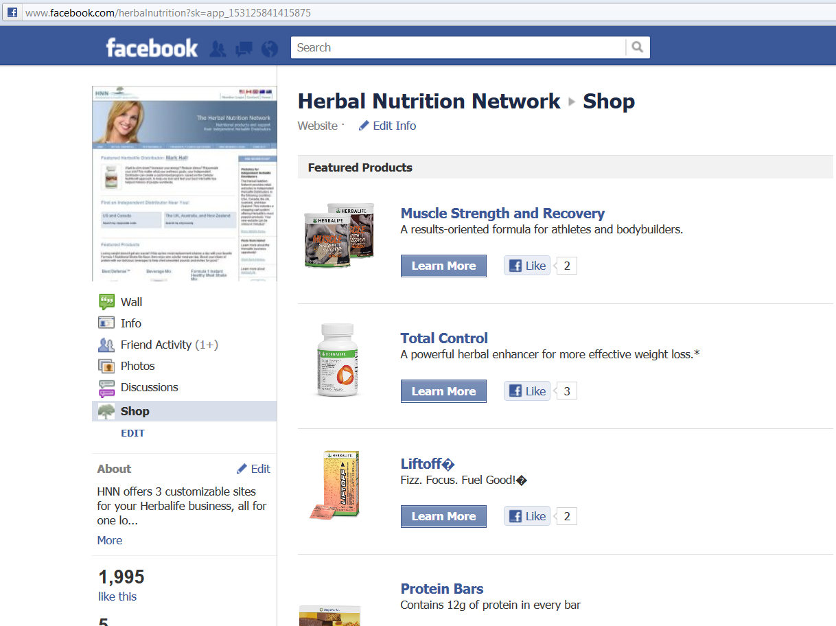 Facebook App for Herbalife Distributors Herbal Nutrition Blog