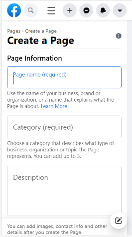 create page
