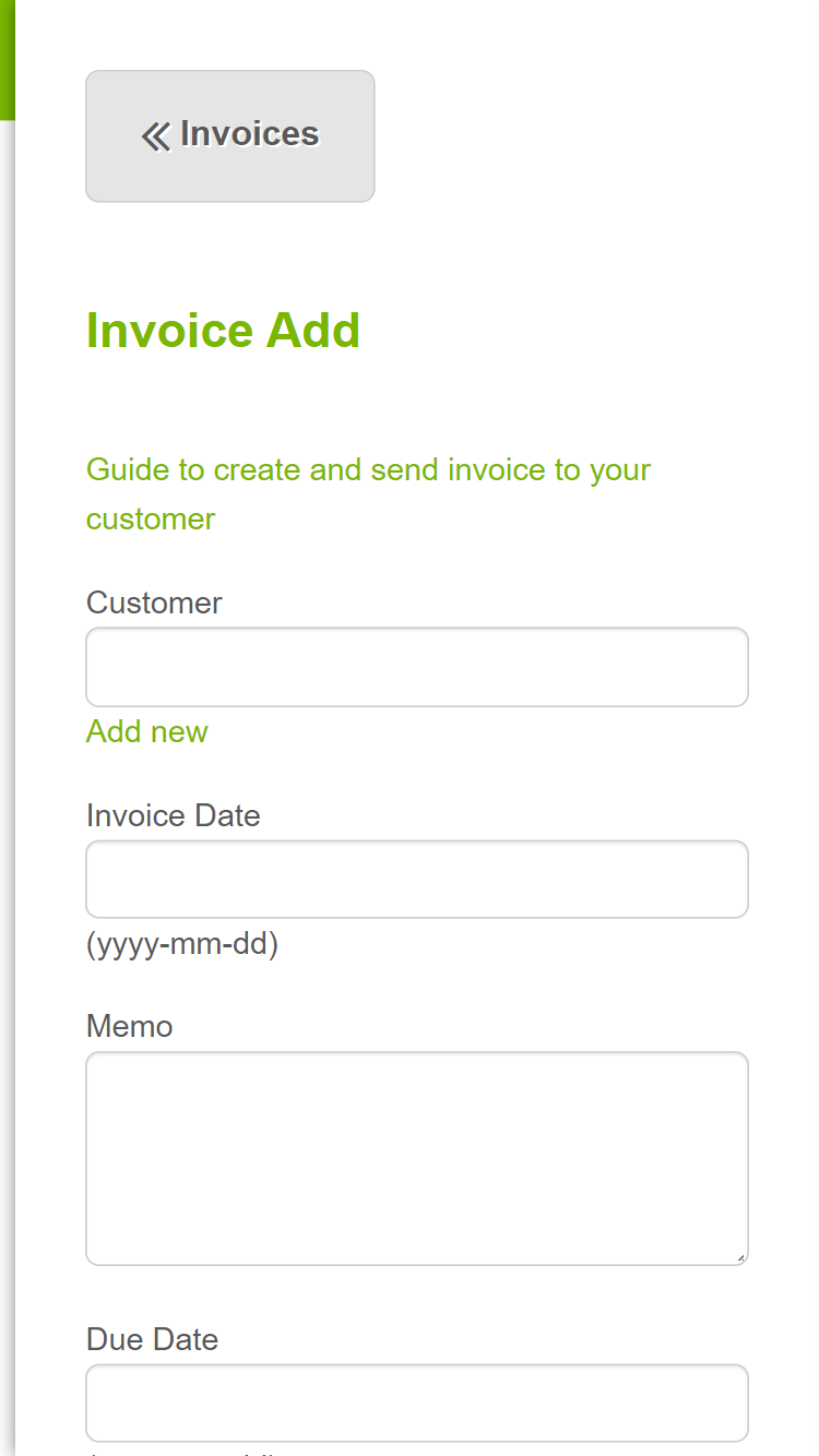 invoice page