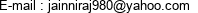 E-mail : jainniraj980@yahoo.com 