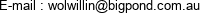 E-mail : wolwillin@bigpond.com.au 