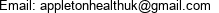 Email: appletonhealthuk@gmail.com 