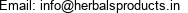 Email: info@herbalsproducts.in 