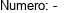 Numero: - 