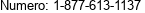 Numero: 1-877-613-1137