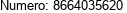 Numero: 8664035620
