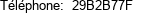 Téléphone:  29B2B77F 