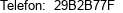 Telefon:  29B2B77F 
