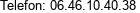 Telefon: 06.46.10.40.38