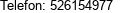 Telefon: 526154977 