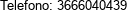Telefono: 3666040439 