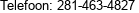 Telefoon: 281-463-4827