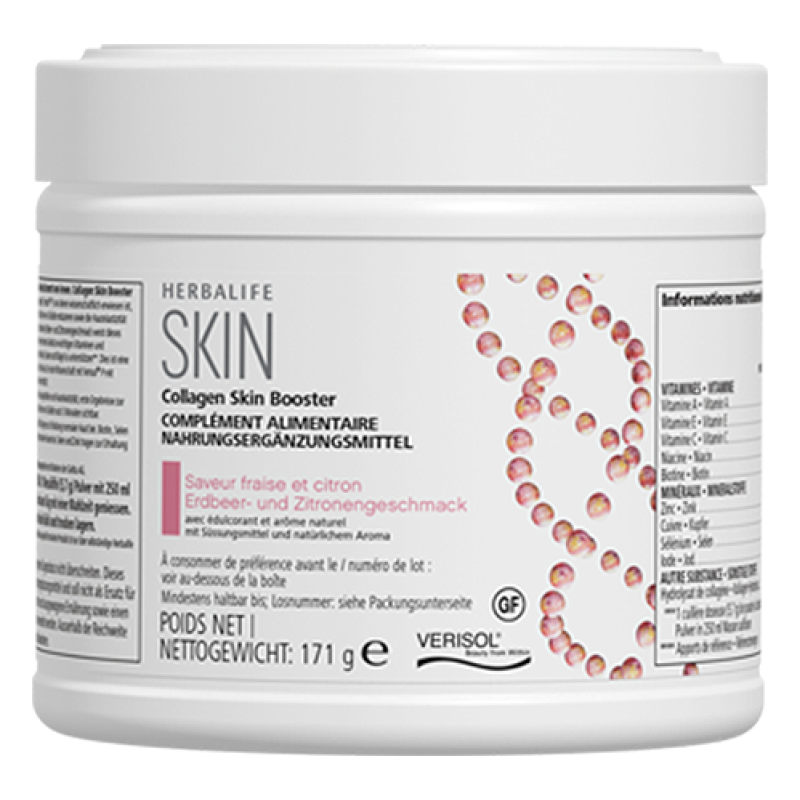 Herbalife SKIN Collagen Skin Booster Ernährung für deine Haut Erdbeer - und Zitronengeschmack 171 g