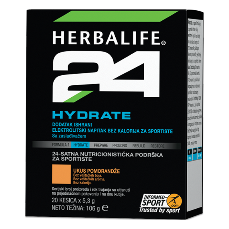 H24 Hydrate Pomorandža Pakovanje od 20 kesica