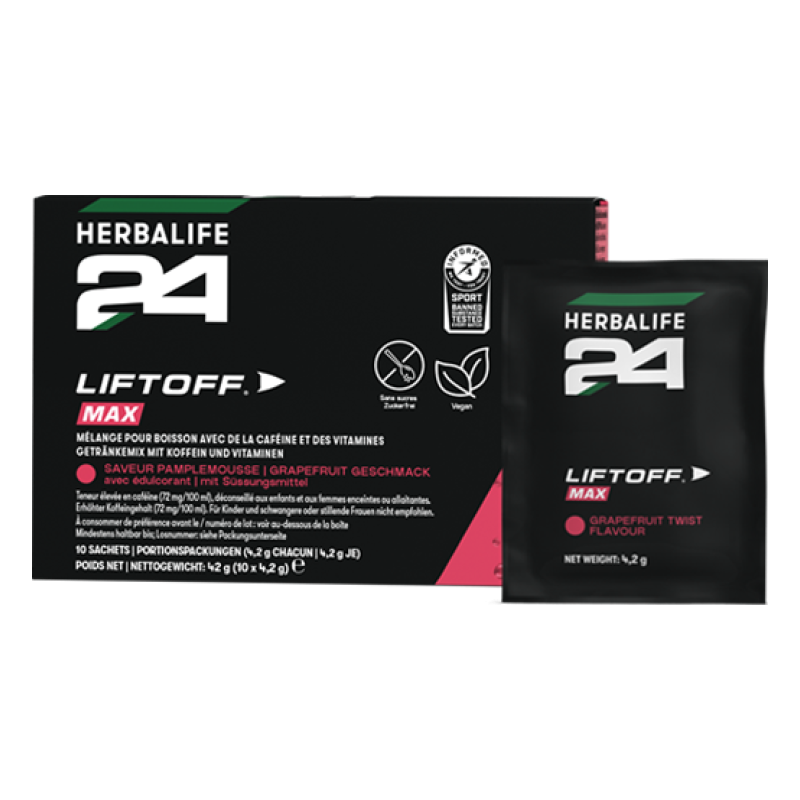 H24 LiftOff Max Grapefruit Geschmack 10 Portionspackungen